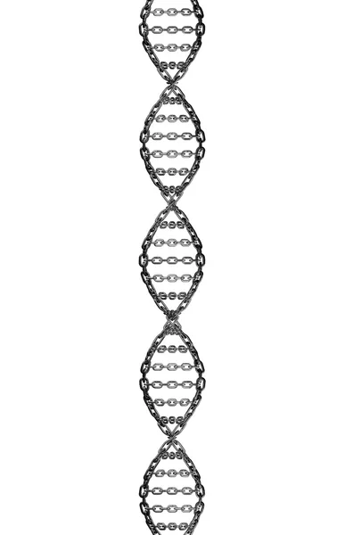 Penghubung Rantai Logam Helix DNA — Stok Foto