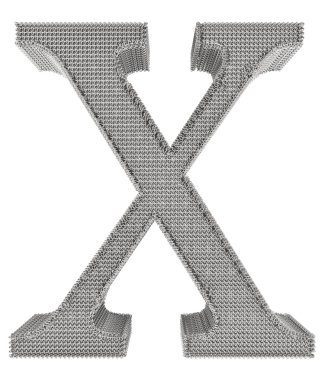 zincir çelik bağlantı alfabesi - x