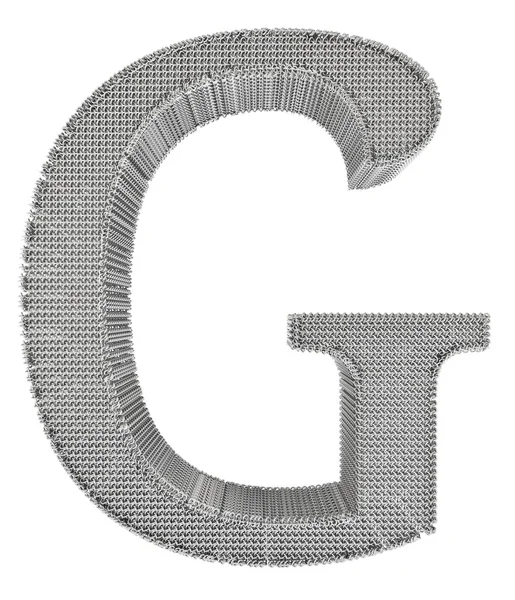 Αλφάβητο σύνδεση χάλυβα αλυσίδα - g — Φωτογραφία Αρχείου