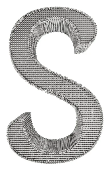 Chain Link Steel Alphabet - S — Stock Photo, Image