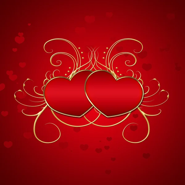 Elegant Red Hearts — Stock Photo, Image