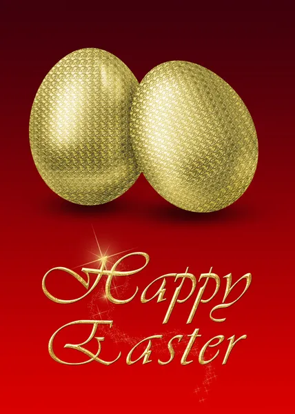 Golden Easter Eggs — Stock Photo, Image