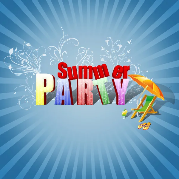 Summer Party Illustration — Stock Photo, Image