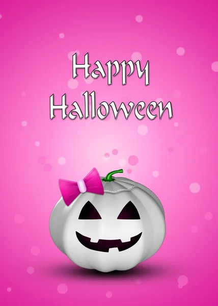 Girly Kürbis Halloween Illustration — Stockfoto