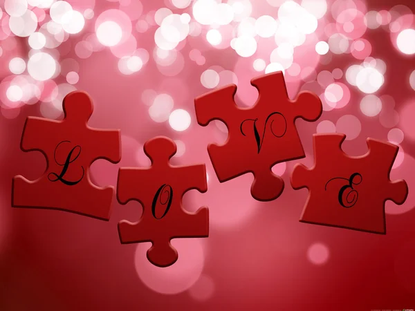 Liefde puzzel — Stockfoto