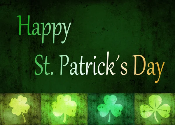 Grungy St. Patrick 's Day Shamrocks — Fotografia de Stock