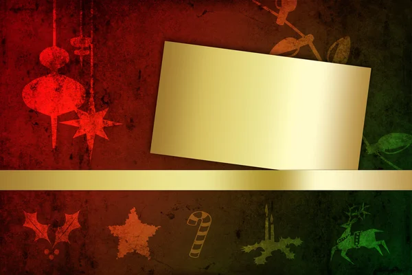 Grungy Navidad con papel de oro en blanco — Foto de Stock