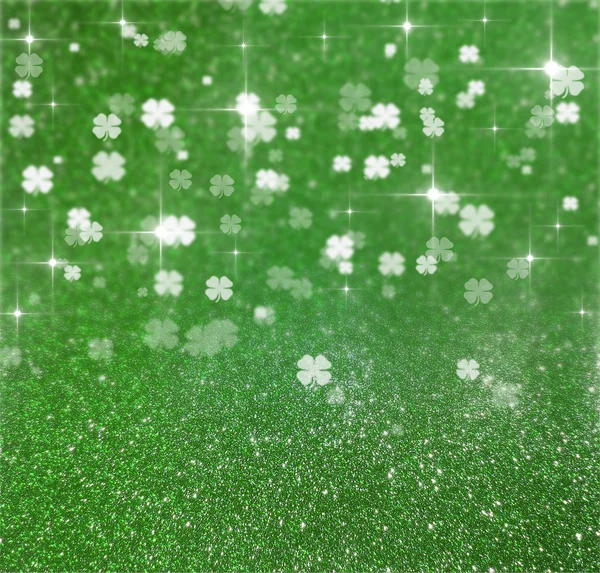 St. patricks dag glitter klaver illustratie — Stockfoto