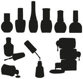 Set von Vektor-Nagellackflaschen