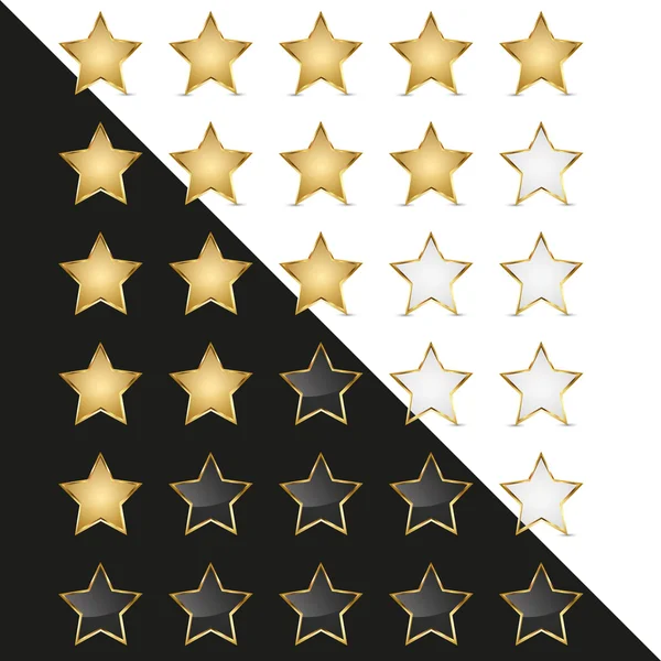 Élégant Golden Valutation étoiles — Image vectorielle