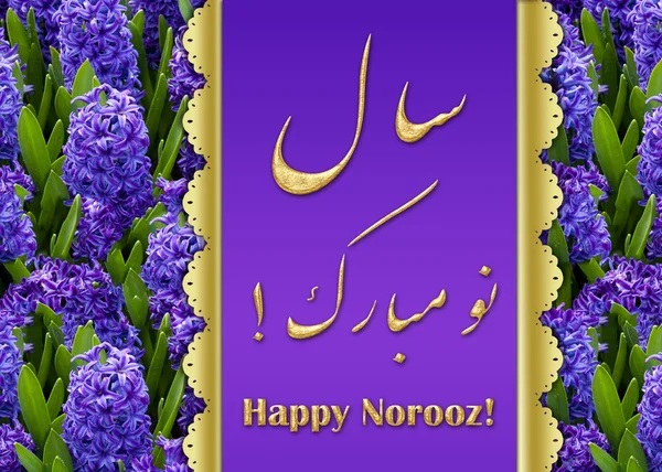 Élégantes jacinthes Happy Norooz — Photo