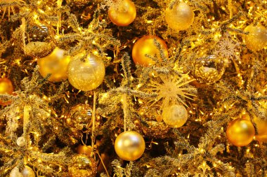 Arka plan olarak Noel ağacı süslemesi