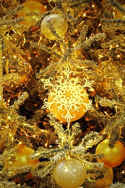 Decoração Árvore Natal Como Material Fundo — Fotografia de Stock