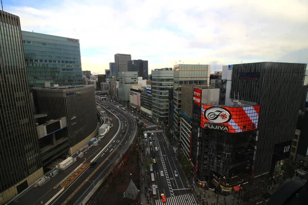 January 2019 Tokyo Ginza Japanview Townscape Sukiyabashi Crossing Ginza Most — Stock Photo, Image