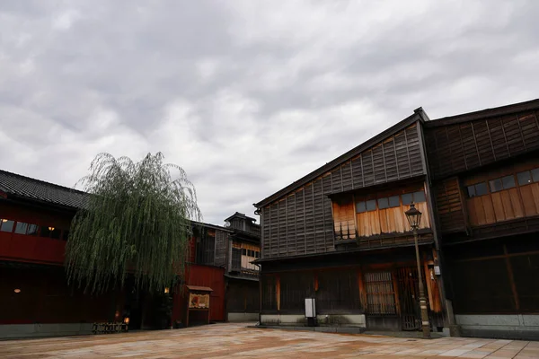 Japonya Nın Antik Başkenti Kanazawa Higashi Chaya Nın Manzarası — Stok fotoğraf