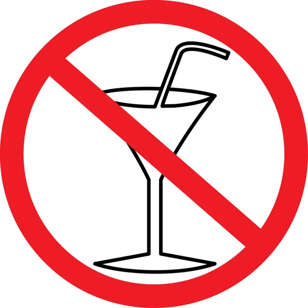 Ingen alkohol.! — Stock vektor