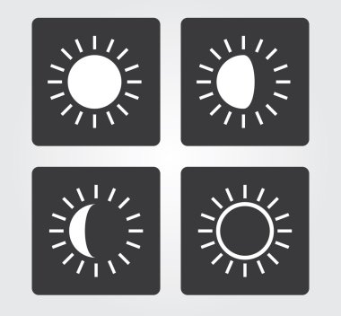Website and Internet icons: light intensity clipart