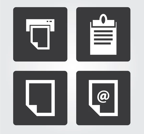 Website and Internet icons: document — Stock Vector