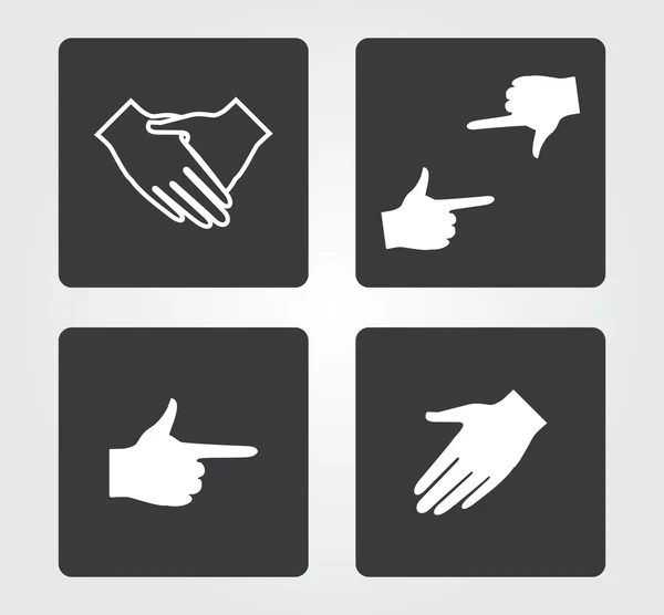 Stronie internetowej i Internetu ikony: ręka — Wektor stockowy