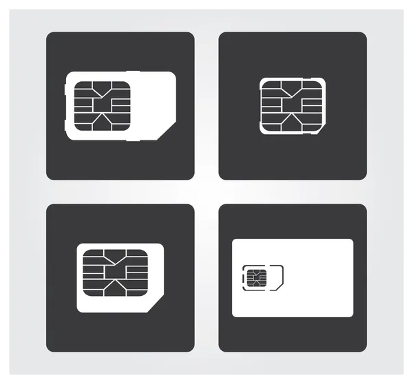 Website and Internet icons: sim cards — Stock Vector