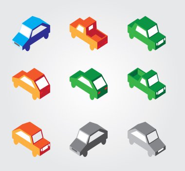 Simple web icon in vector: isometric transport clipart