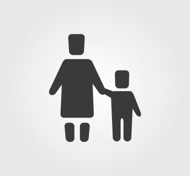 basit web simge vektör: Aile seti