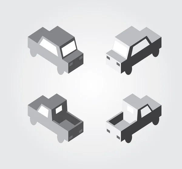 Simple web icon in vector: isometric transport — Stock Vector