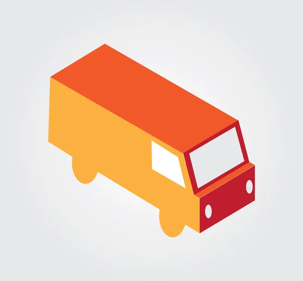 Icono web simple en vector: transporte isométrico — Vector de stock