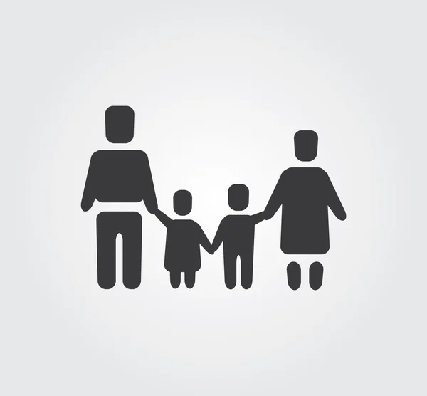 Eenvoudige web pictogram in vector: familie set — Stockvector