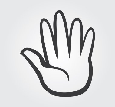 basit web simge vektör: cartoon el