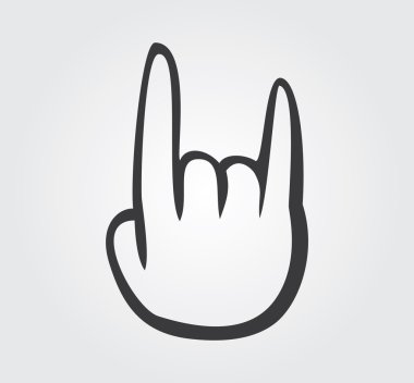 basit web simge vektör: cartoon el