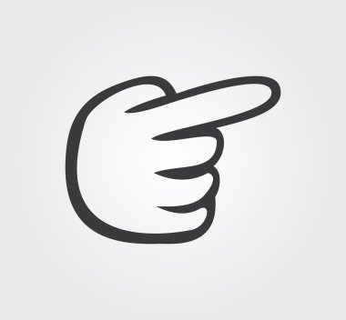 basit web simge vektör: cartoon el