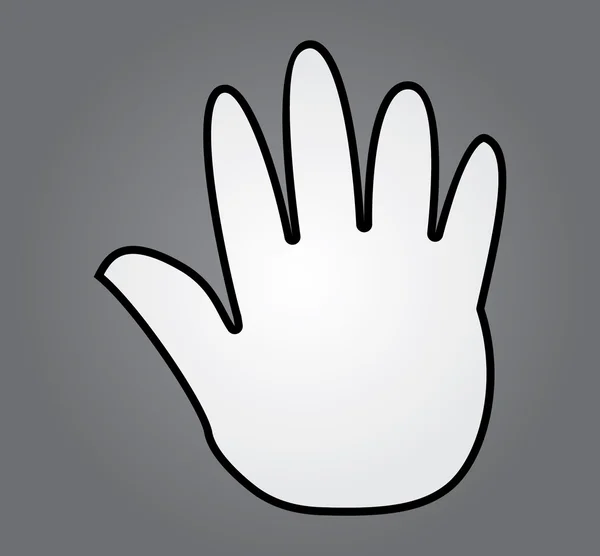 Eenvoudige web pictogram in vector: cartoon hand — Stockvector
