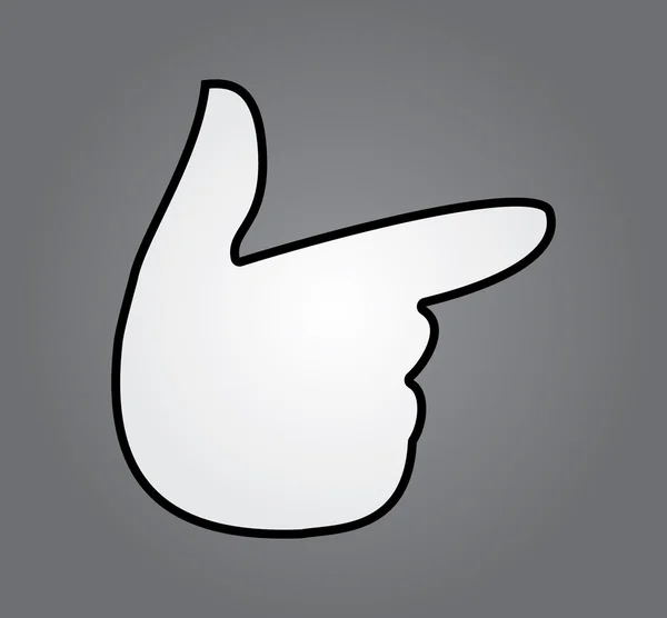 Eenvoudige web pictogram in vector: cartoon hand — Stockvector