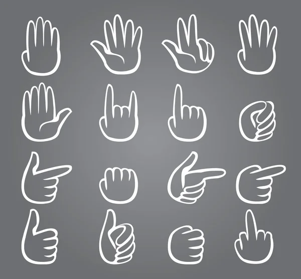 Απλό web εικόνα στο άνυσμα: γελοιογραφία χέρι — Διανυσματικό Αρχείο