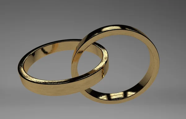 Golden wedding rings — Stock Photo, Image