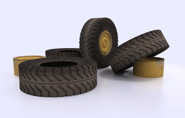 Reifenformen für Erdbewegungsmaschinen — Stockfoto