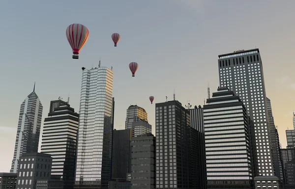 Skyline palloncino — Foto Stock