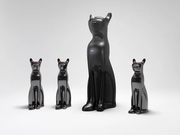 Cats statues — Stock Photo, Image