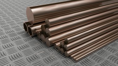 Bakır öğeleri yuvarlak