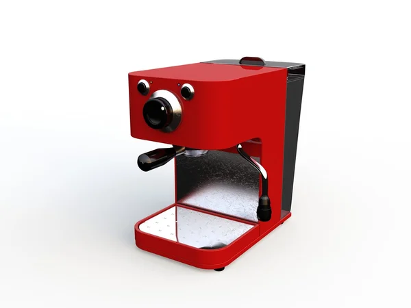 Rote Kaffeemaschine — Stockfoto