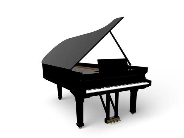Фортепиано черного цвета — стоковое фото