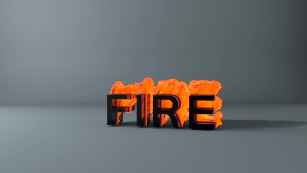Tűz szöveg — Stock videók