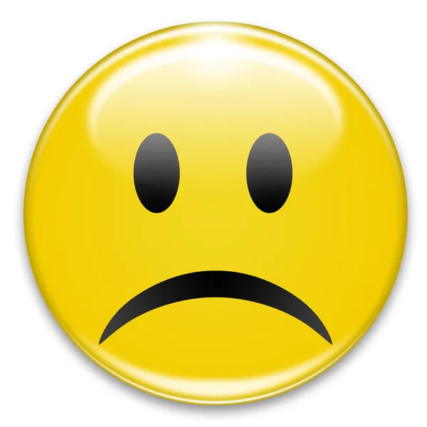 Unhappy smiley icon — Stock Photo, Image