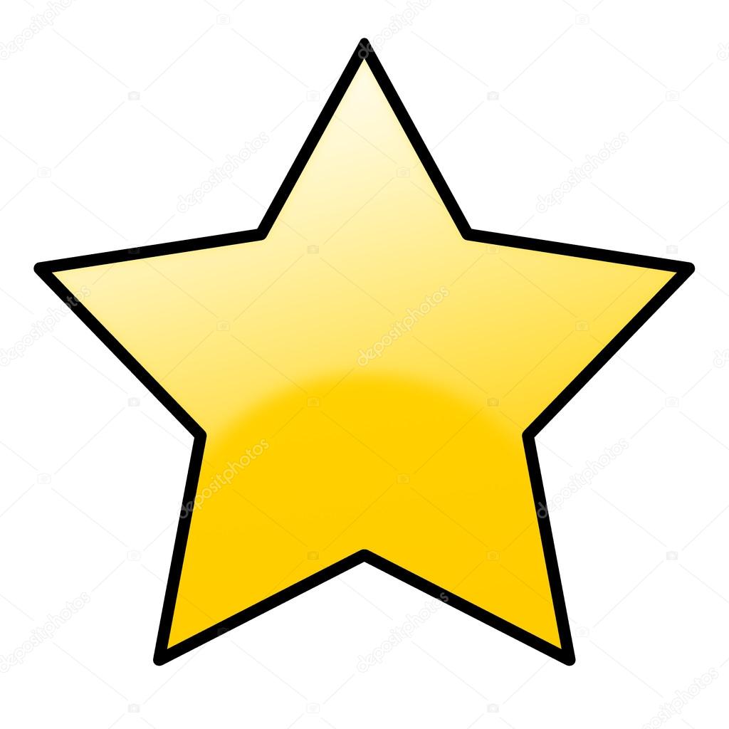 Shiny golden star icon