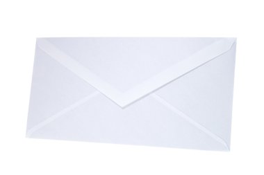 Beyaz arkaplanda zarf