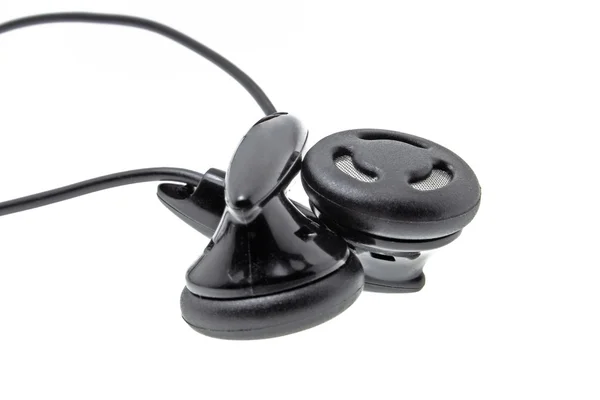 Modern portable audio earphones isolated