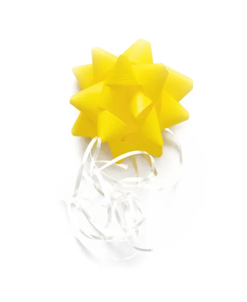 Κίτρινο αστέρι κορδέλα — Φωτογραφία Αρχείου