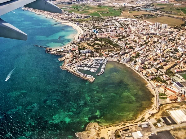 Flight aerial view — Stock Photo, Image