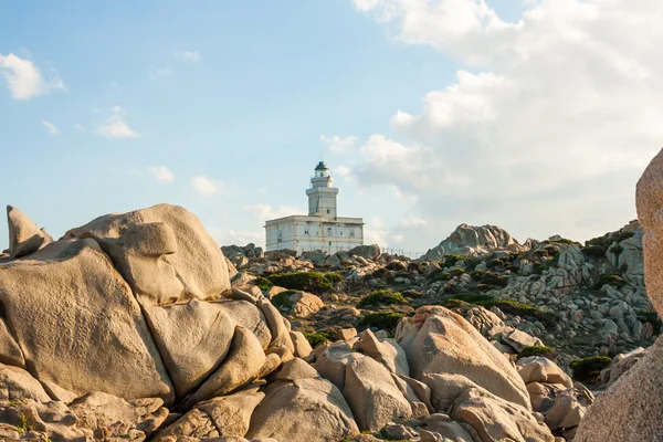 Lighthouse at Capo Testa, Sardinia — Stock Photo, Image
